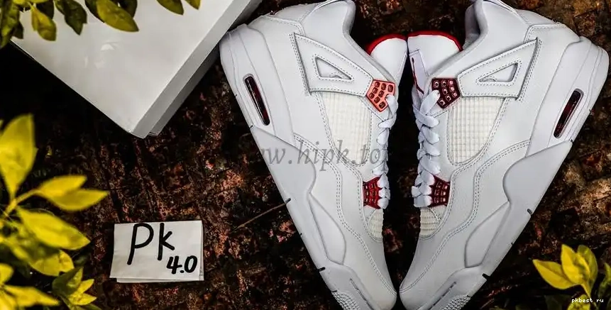 PK Red RETAIL 4 Jordan SHIP TO GOD Metallic READY Retro MATERIALS 0507